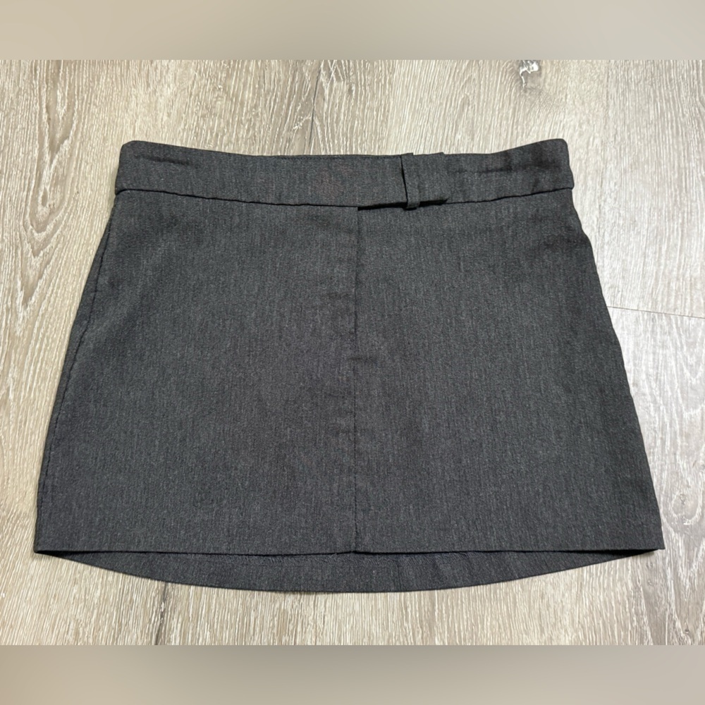 Wet Seal Vintage Y2K Gray Mini Skirt Academia Size 5 90s Grunge Preppy Rachel